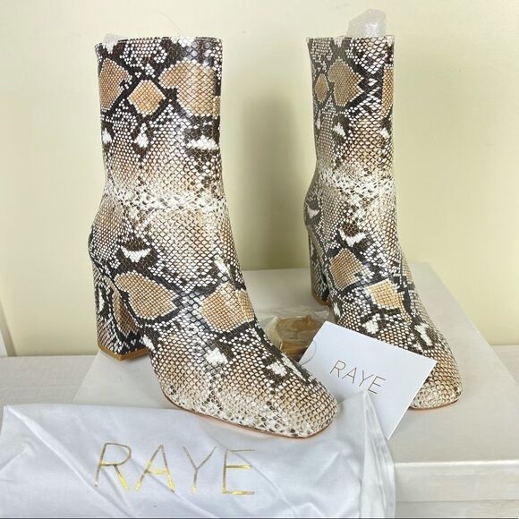 Raye Revolve Snakeskin Pattern City Boots - Picture 2 of 5